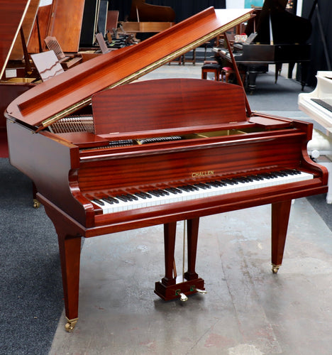  - SOLD - Challen Baby Grand Piano in Mahogany Cabinet