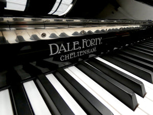  - SOLD - Dale Forty Upright Piano in Black High Gloss Finish