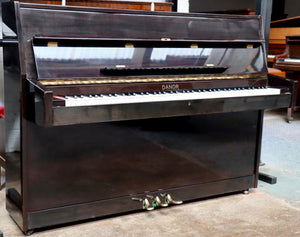 Danor Upright Piano in High Gloss Dark Plum Mahogany Finish