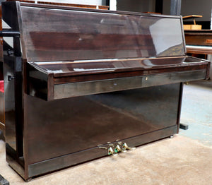 Danor Upright Piano in High Gloss Dark Plum Mahogany Finish