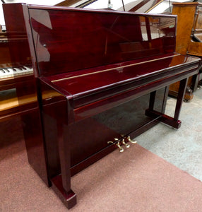 Eavestaff Upright Piano in Plum Mahogany Gloss Finish