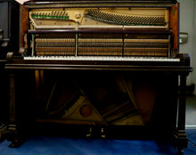 Load image into Gallery viewer,  - SOLD - George Rogers London Upright piano in Flame Mahogany