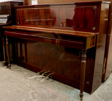 Load image into Gallery viewer,  - SOLD - Gerh Steinberg Upright Piano empire design in flame mahogany