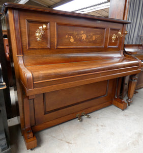 Irmler Upright Piano in Rosewood with Candlesticks and Inlay