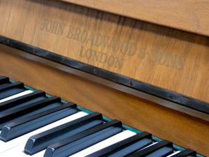 John Broadwood Omega Upright Piano in Teak Cabinet