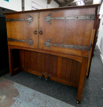 Load image into Gallery viewer, John Broadwood &amp; Sons Manxman Model Upright Piano in English Oak Cabinetry