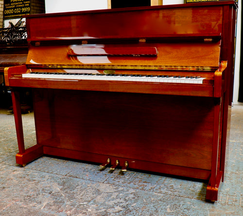  - SOLD - Kemble Oxford Upright Piano in Mahogany Gloss Cabinet