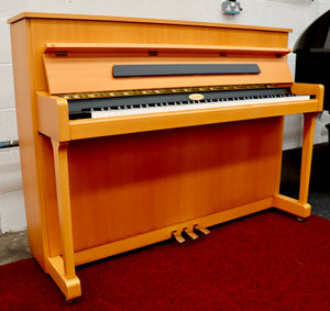 Kemble Oxford Upright Piano in Beech Cabinet with Black Trim