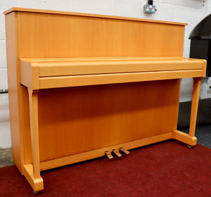Kemble Oxford Upright Piano in Beech Cabinet with Black Trim