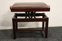 Load image into Gallery viewer, Brown Mahogany Height Adjustable Piano Stool