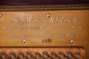 Mason & Risch Upright Piano in American Walnut Cabinet
