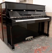 Load image into Gallery viewer,  - SOLD - Moutrie 112 Upright piano in Black High Gloss Finish