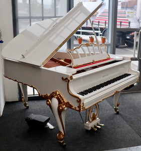 Reid-Sohn SG-172F Grand Piano in White Rococo Finish