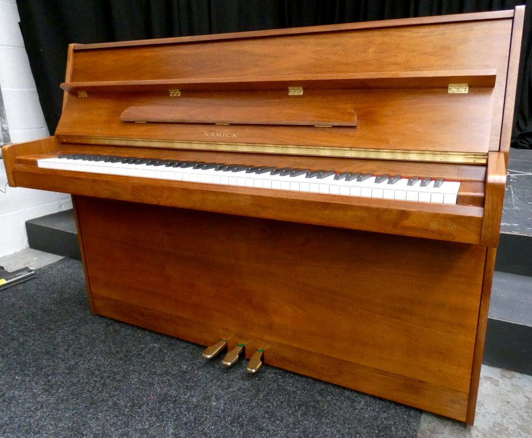 Samick CS108 Upright Piano in German Walnut Cabinet