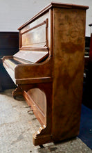 Load image into Gallery viewer,  - SOLD - Schiedmayer &amp; Sohn Upright Piano in Burl Walnut Cabinet