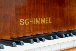  - SOLD - Schimmel Baby Grand Piano in Mahogany Cabinet