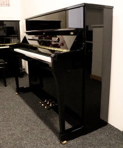  - SOLD - Schimmel K122 Elegance Upright Piano in Black High Gloss Finish
