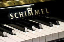 Load image into Gallery viewer,  - SOLD - Schimmel K122 Elegance Upright Piano in Black High Gloss Finish