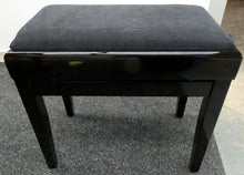 Load image into Gallery viewer, Stagg Height Adjustable Piano Stool With Storage in Black Gloss