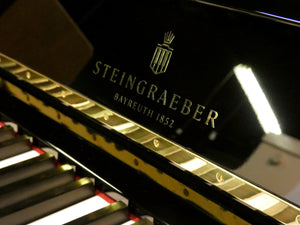 Steingraeber 130TPS Upright Piano in Black High Gloss