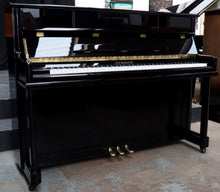 Load image into Gallery viewer,  - SOLD - Steinhöven UP112 Upright Piano in Black High Gloss