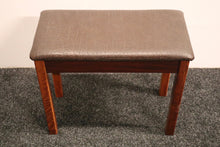 Load image into Gallery viewer, Walnut Piano Stool With Brown Leatherette