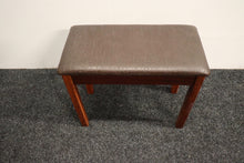 Load image into Gallery viewer, Walnut Piano Stool With Brown Leatherette