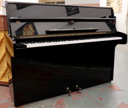  - SOLD - Wilhelm Steinmann Upright Piano in Black High Gloss Finish