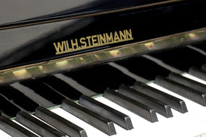  - SOLD - Wilhelm Steinmann Upright Piano in Black High Gloss Finish