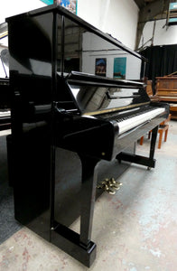 Yamaha Model U1 Upright Piano in High Gloss Black Cabinetry