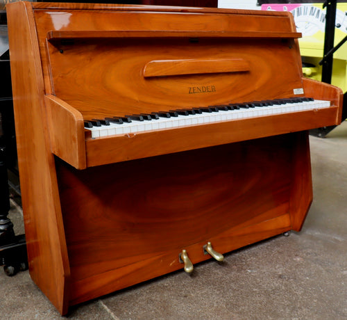  - SOLD - Zender Compact Upright Piano in Teak Cabinet